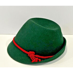 Swiss German Oktoberfest Hat Green Wool Size 55 NEW